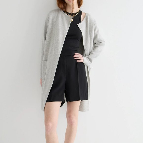 J. Crew Sweaters - J.Crew Juliette Collarless Sweater-Blazer
